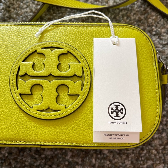 🔥 NWT Tory Burch Mini Miller Crossbody Bag Island Chartreuse RARE COLOR - Picture 6 of 11